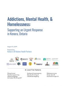 Addictions, Mental Health and Homelessness in Kenora Report - Cover